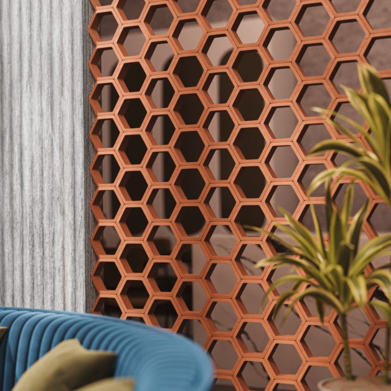 Hexagon Terracotta jali / Hexagon Breeze Block